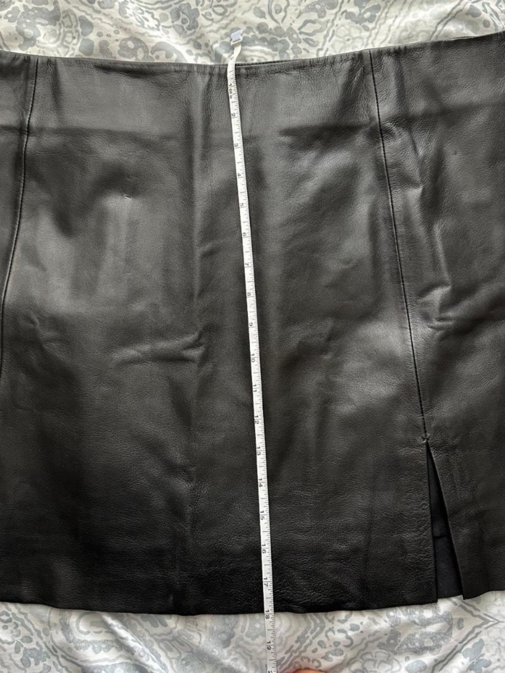 Reformation x Veda Leather Mini Skirt